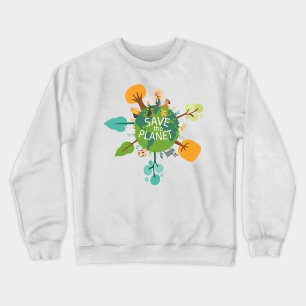 Save the Planet Crewneck Sweatshirt by GalfiZsolt